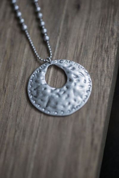 Short Ball Chain with Disc Pendant