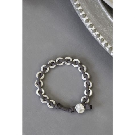 Suede and Ring Bead Bracelet