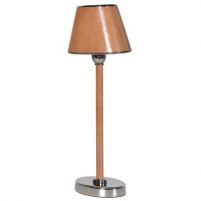 Tan Leather Table Lamp