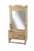Wood Mirror with Drawer